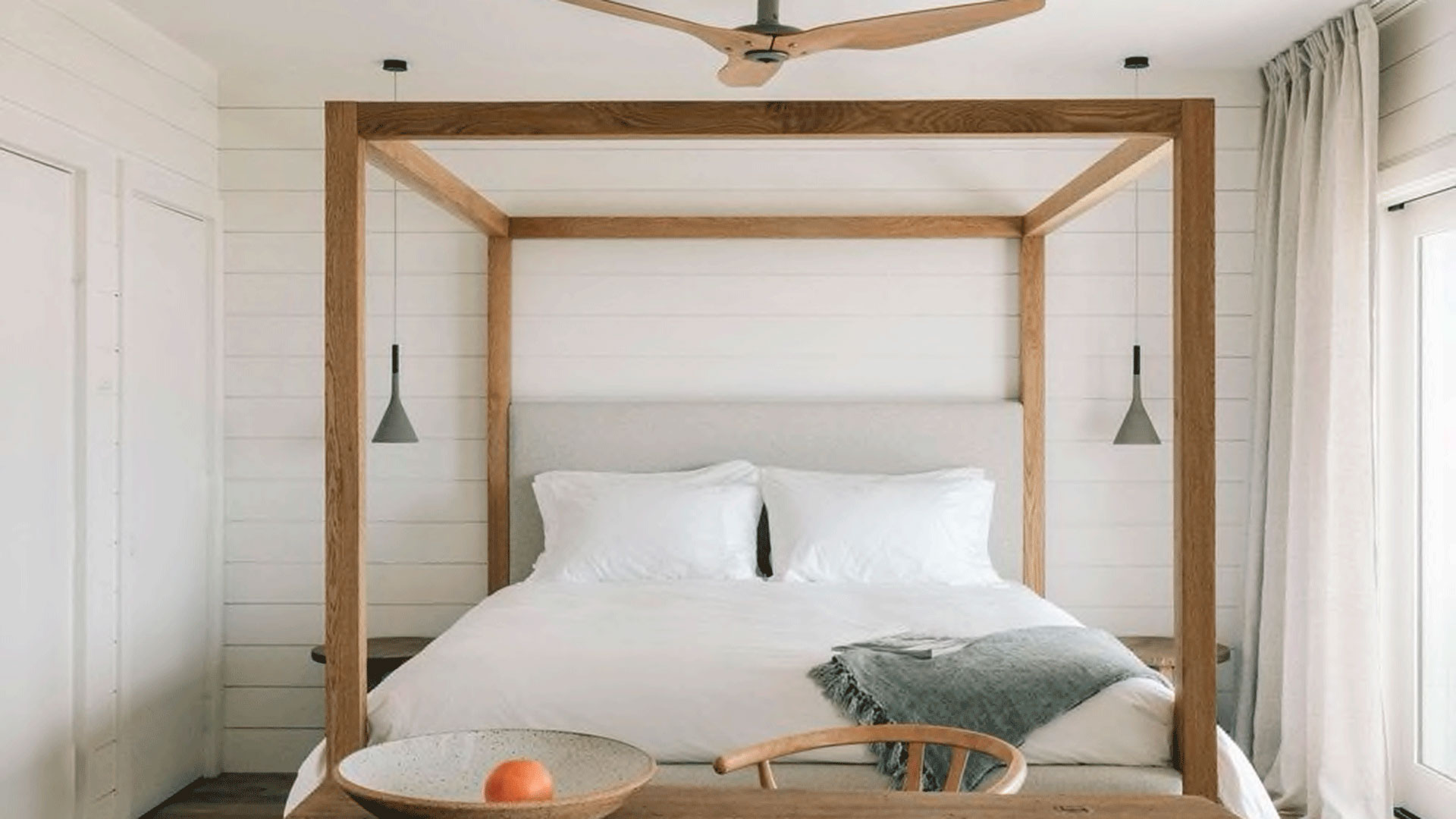 Una de las habitaciones del Hotel Surfrider Malibu