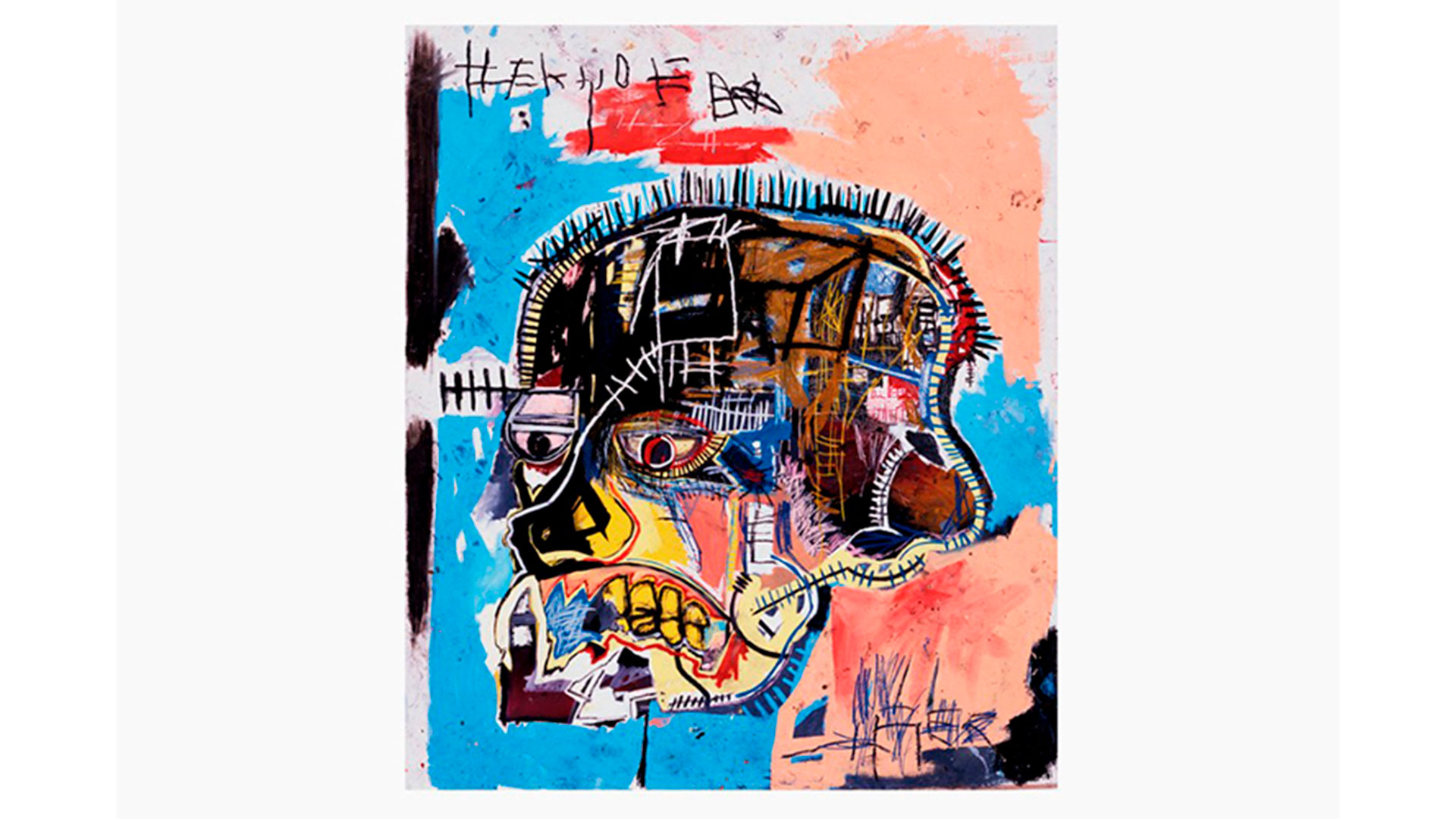 Imagen de pintura realizada por el artista Jean Michel Basquiat