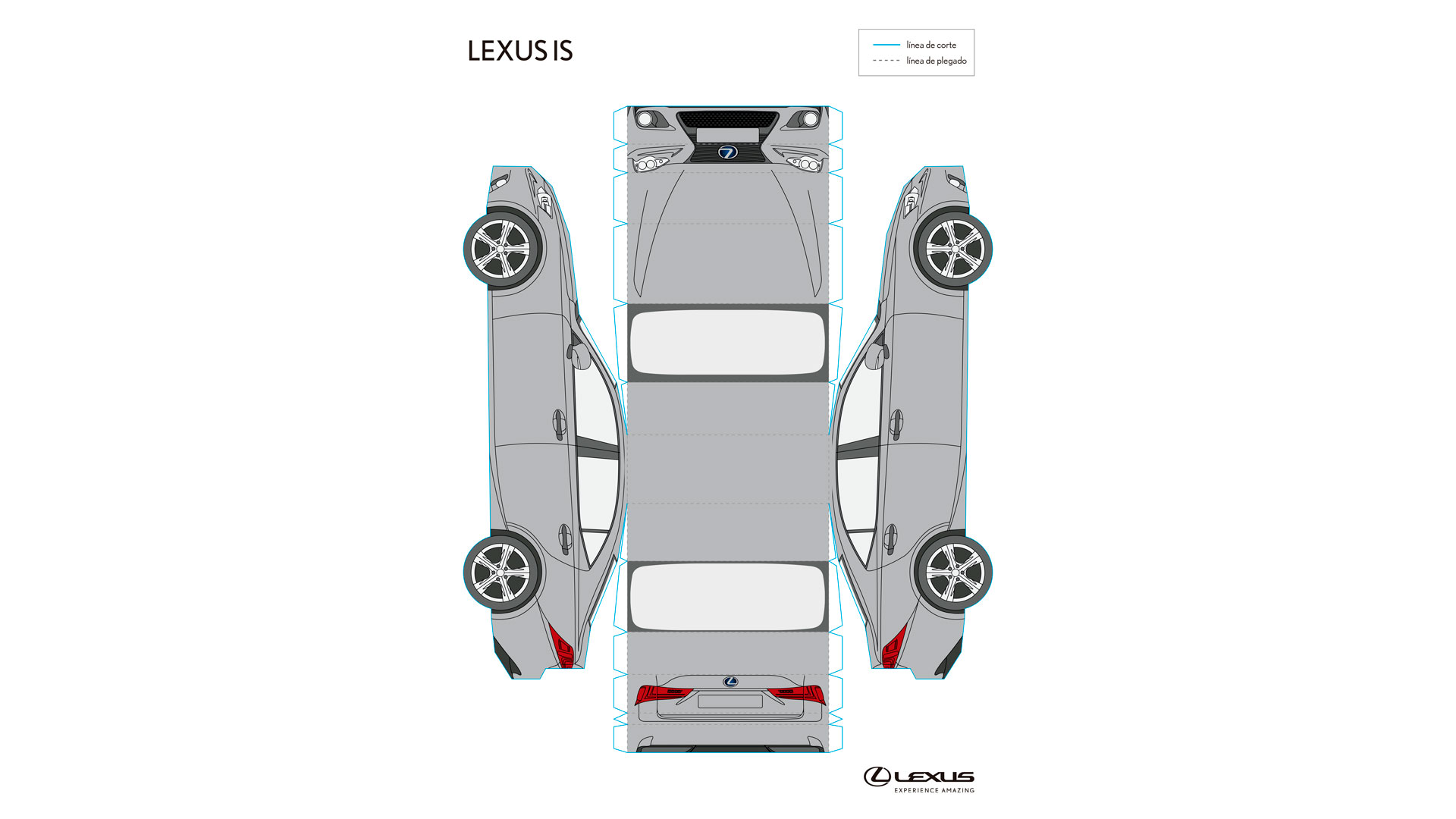 Imagen de un recortable del Lexus UX