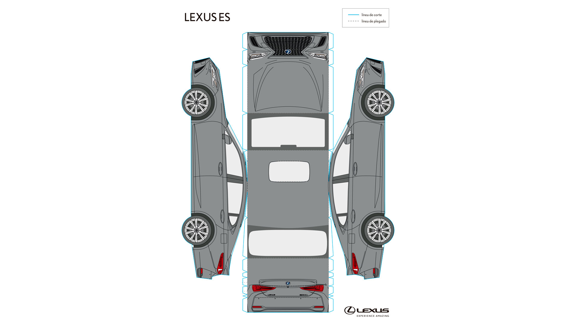 Imagen de un recortable del Lexus UX