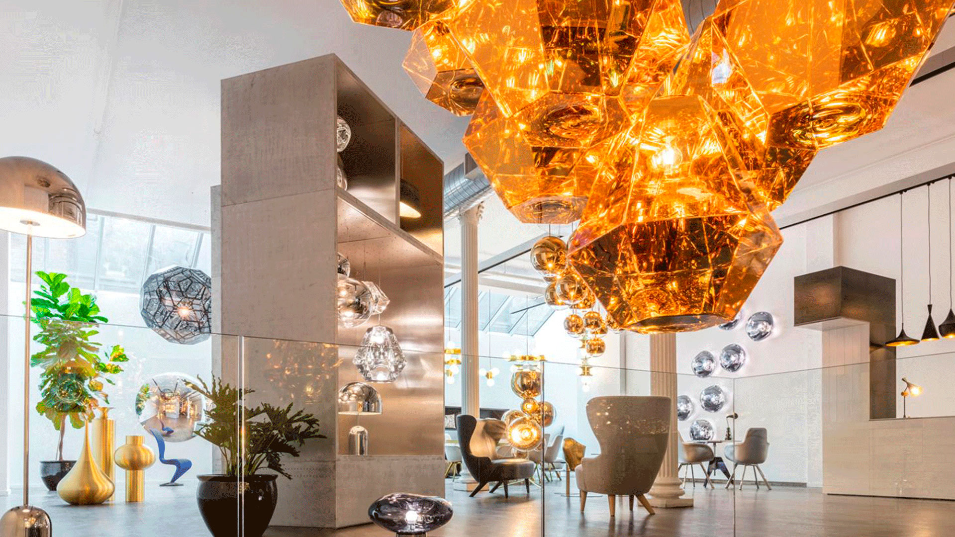 Interior de la nueva tienda de Tom Dixon en Nueva York