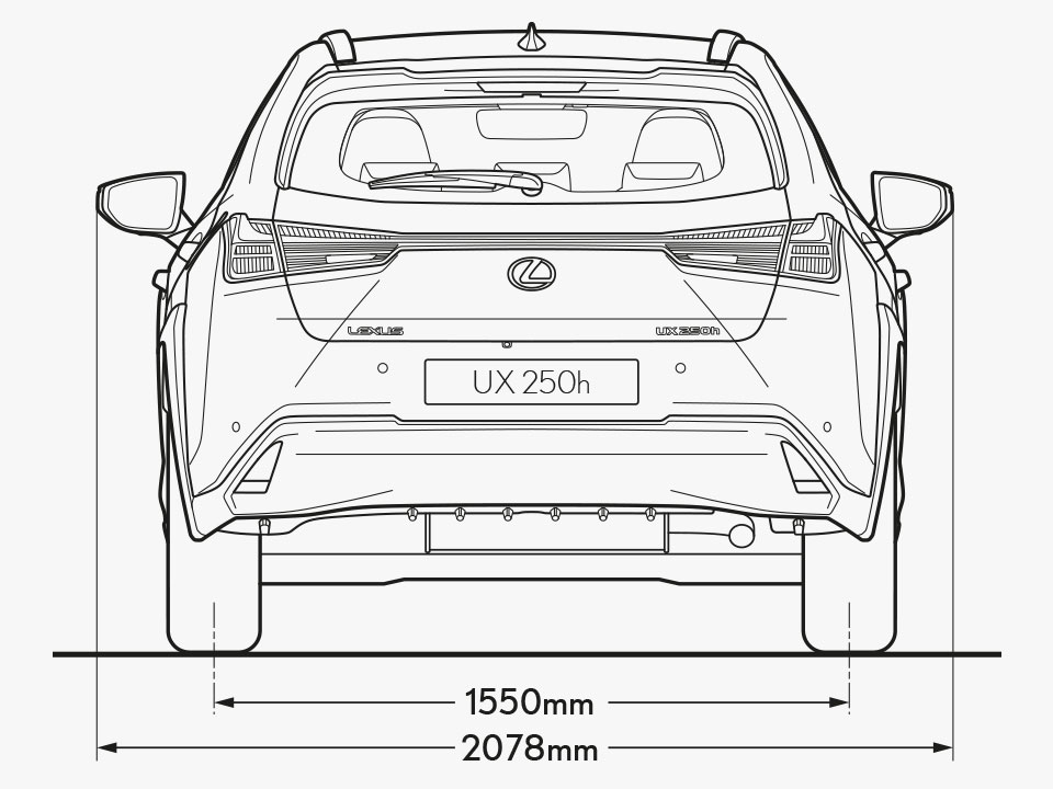 UX Rear Dimensions Image